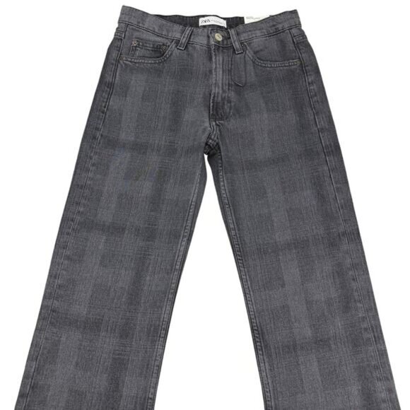 NWT ZARA New Straight Fit Printed Mid-Rise Jean Sz 0 - Picture 7 of 11
